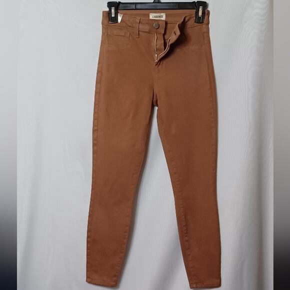 L'AGENCE MARGOT High Rise Skinny Java Coated Jeans. 25 - Picture 5 of 14